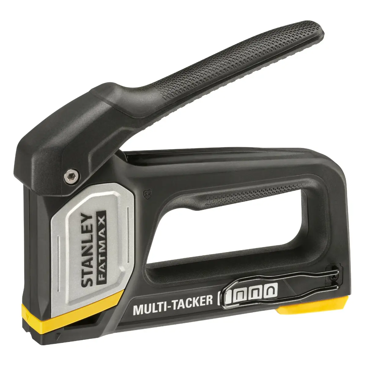 STANLEY FATMAX 4-in-1 Handtacker für Fein- und Flachdrahtklammern, Nägel und Rundklammern, Compositgehäuse