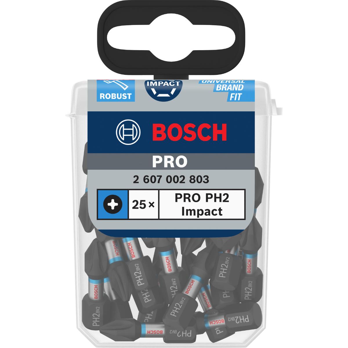 Bosch PRO Impact PH2 25 mm 25 Stück für Schraubendreher