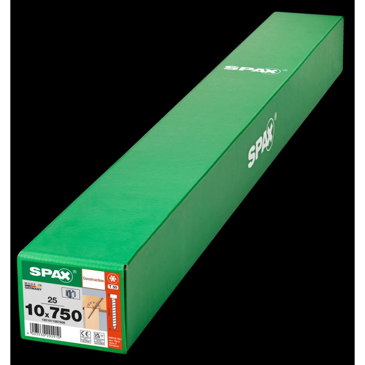 SPAX ZYLINDERKOPF T-STAR PLUS T50 VOLLGEWINDE CUT WIROX 25 Stück