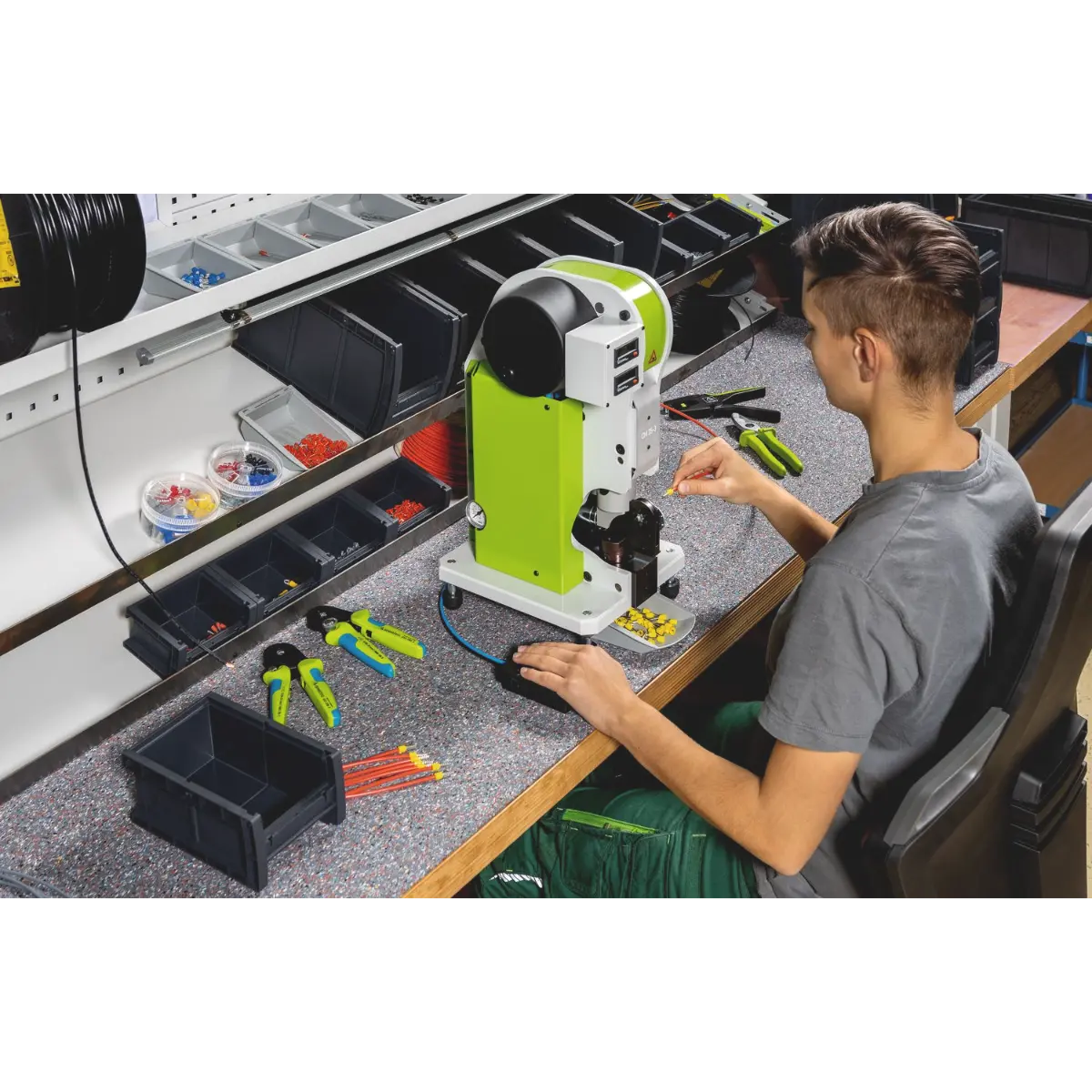 Rennsteig Crimpmaschine CM 25-3 mit Aderendhülsencrimpeinheit, 0,08 - 6,0 mm² / AWG 28-10
