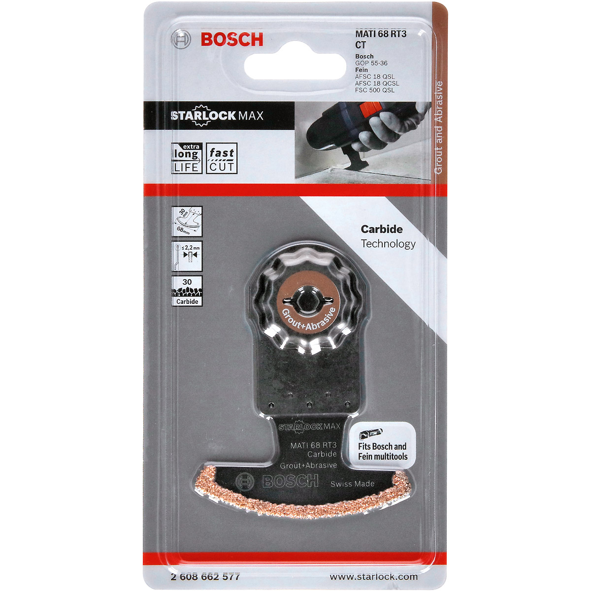 Bosch Carbide-RIFF Segmentsägeblatt MATI 68 RT3, 30 x 68 mm