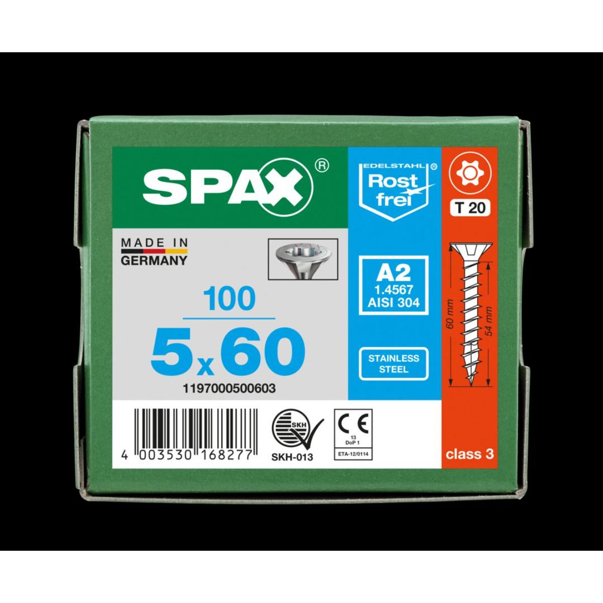 SPAX A2 Senkmultikopf T-Star Plus T20 Vollgewinde, 100 Stück