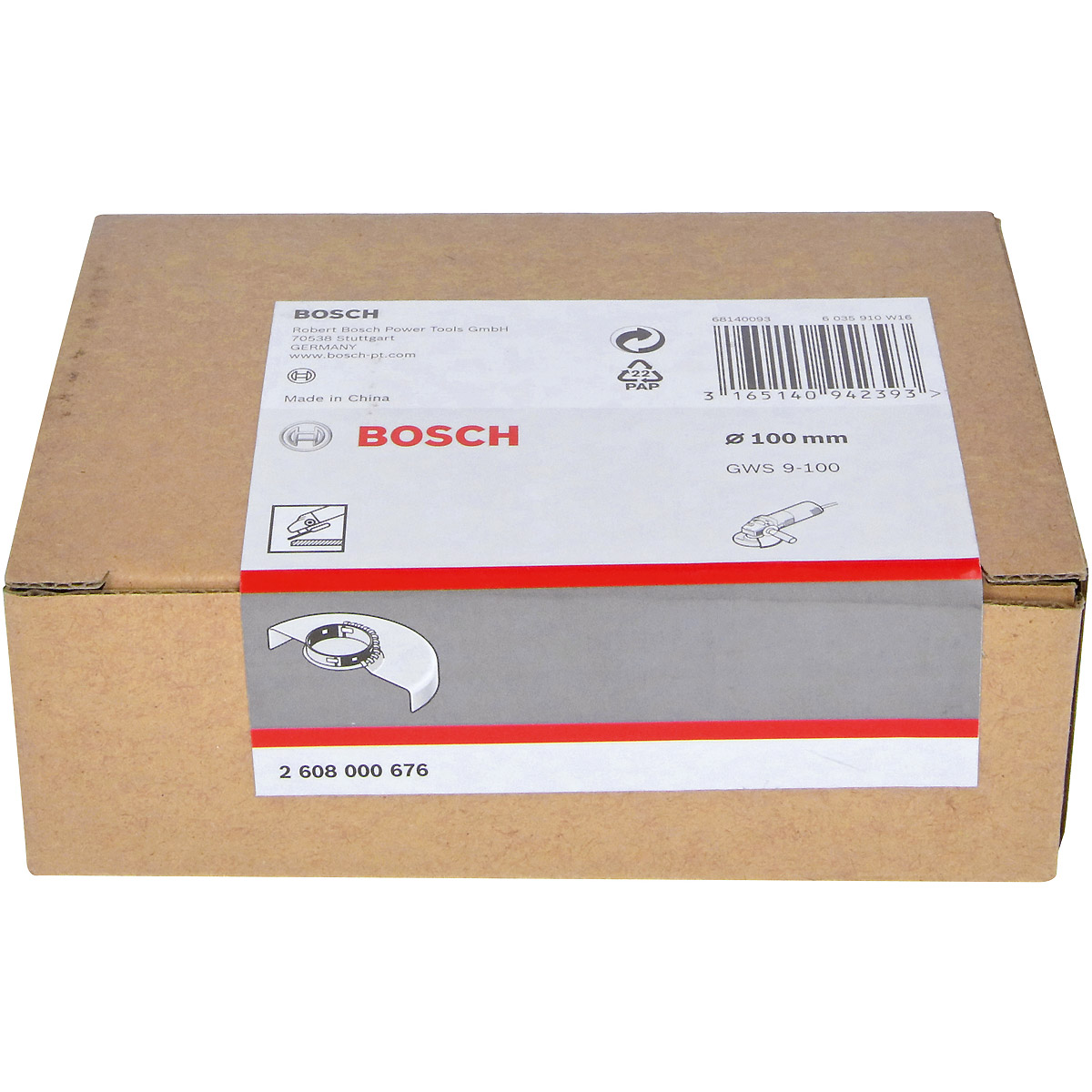 Bosch Schleifschutzhaube für GWS 9-100 P Professional, 100 mm
