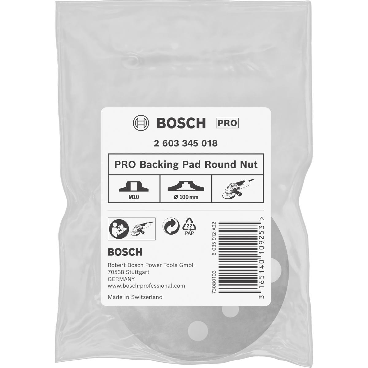 Bosch PRO Rundmutter mit Flanschgewinde M 10, 100 mm