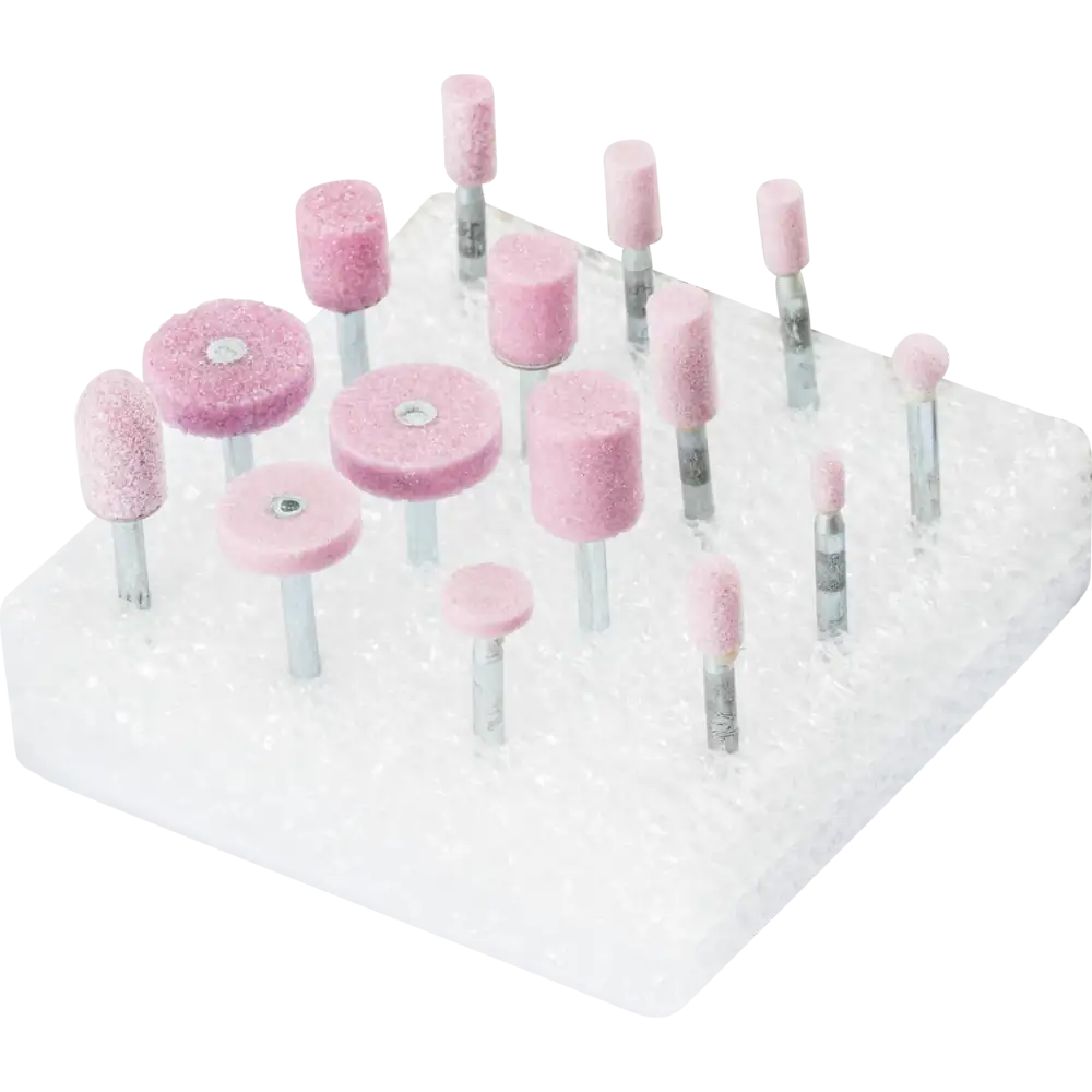 PFERD TOOLS STEEL EDGE Schleifstift-Set 15-tlg. Schaft-Ø 3 mm A80 für Stahl- und Stahlguss