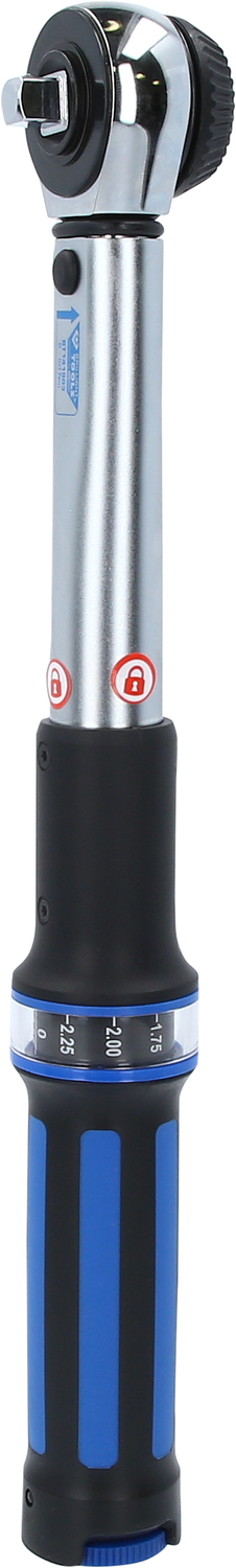 Brilliant Tools 3/8" Drehmomentschlüssel mit Drehknopf-Umsteck-Ratschenkopf, 5 - 50 Nm