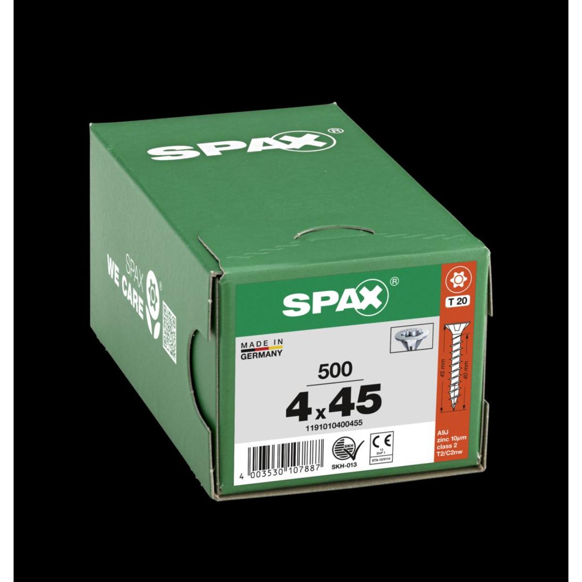 SPAX Senkmultikopf T-Star Plus T20 Vollgewinde WIROX, 500 Stück