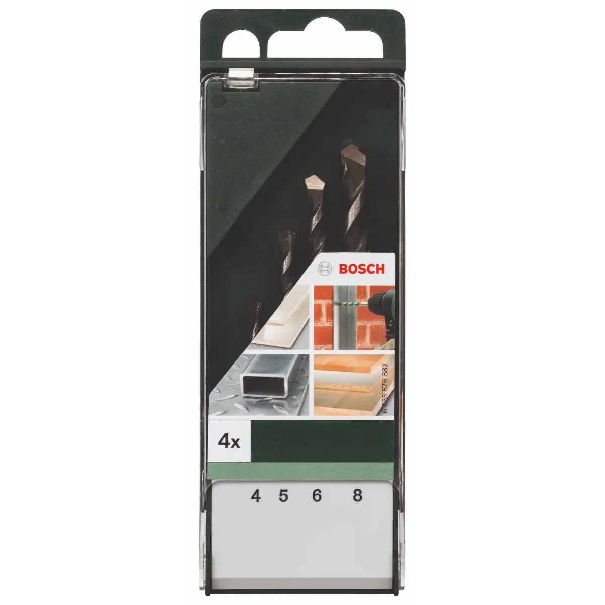 Bosch Mehrzweckbohrer-Set 4,0 x 75 mm, 5,0 x 85 mm, 6,0 x 100 mm, 8,0 x 120 mm, 4-tlg.