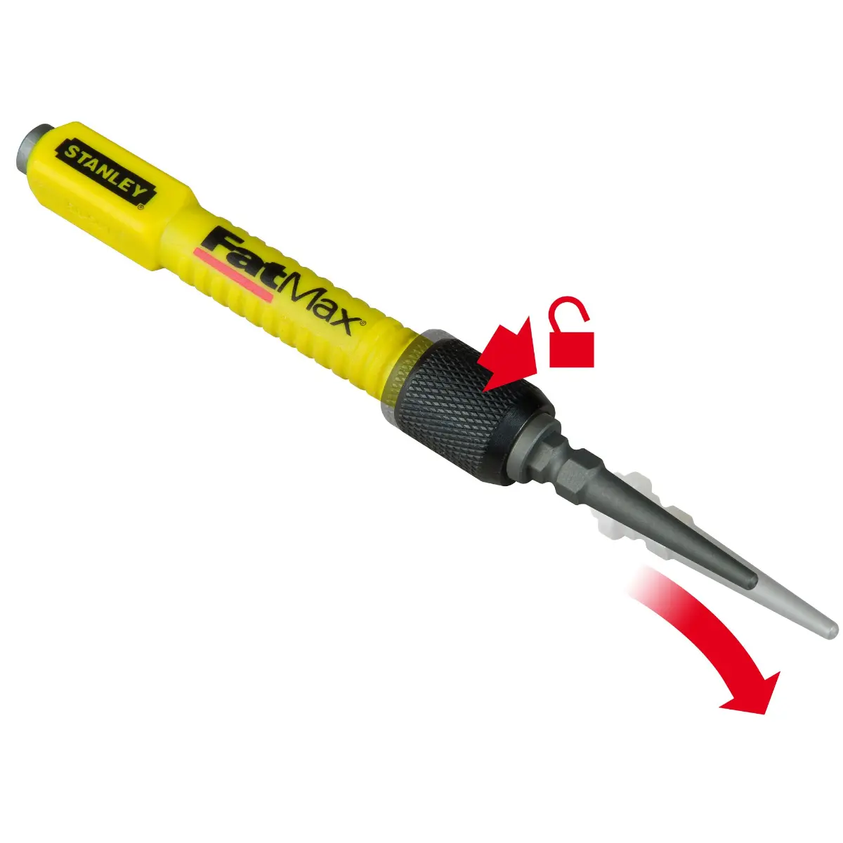 STANLEY FATMAX Nageltreiber L. 76 mm x 0,8 + 1,6 mm D. mit Wechselspitze 2-in-1