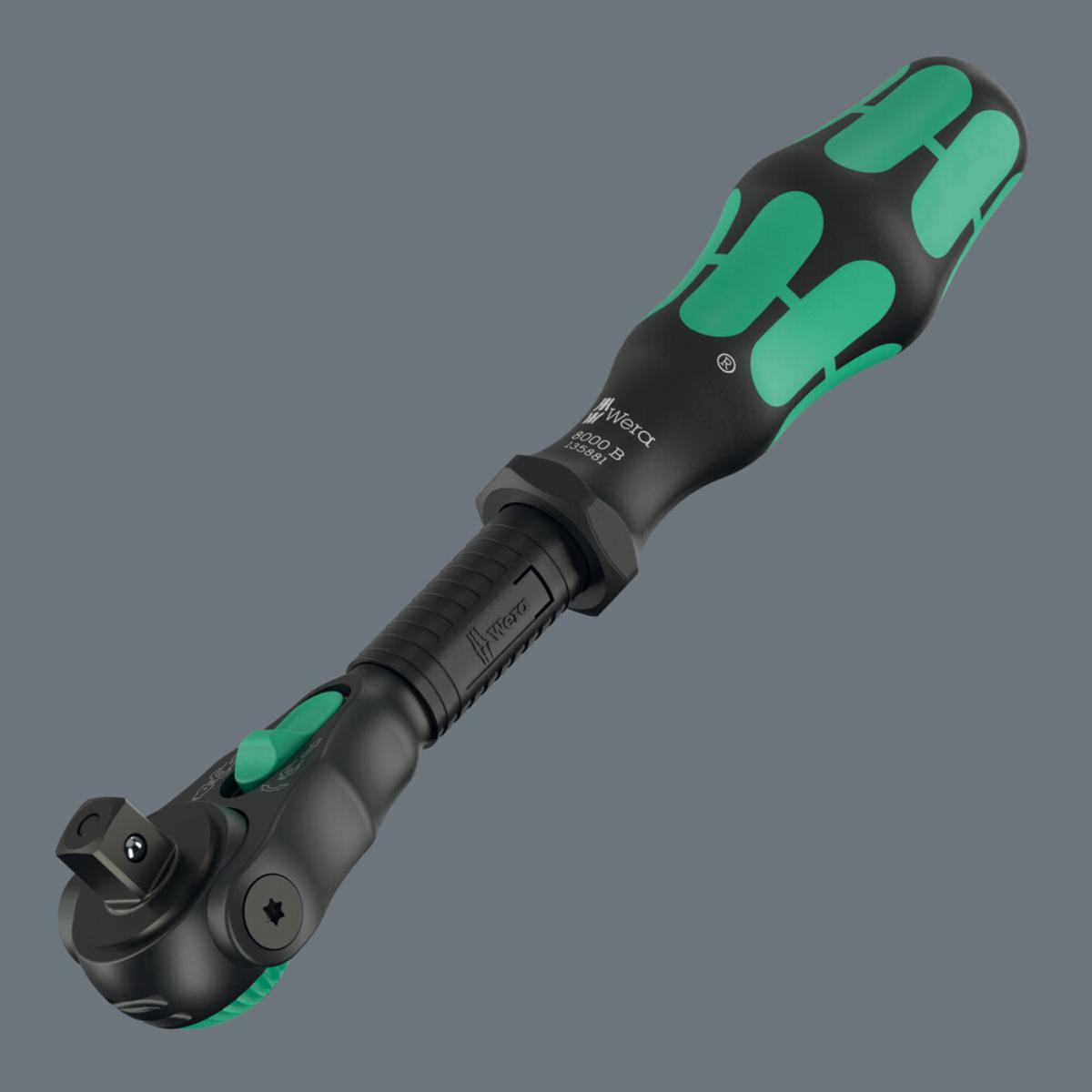 Wera 8000 B Black Edition Zyklop Speed-Knarre mit 3/8 zoll-Antrieb, 3/8 zoll x 199 mm