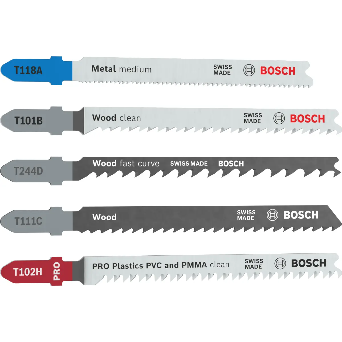 Bosch Stichsägeblatt Set Multi Material, 5-tlg.