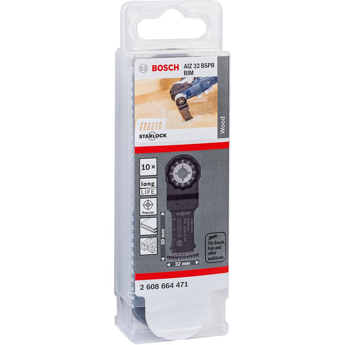 Bosch BIM Tauchsägeblatt AIZ 32 BSPB, Hard Wood, 50 x 32 mm, PAK