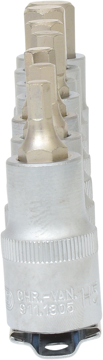 KS Tools 1/2" Bit-Stecknuss-Satz Innensechskant, kurz, 7-tlg