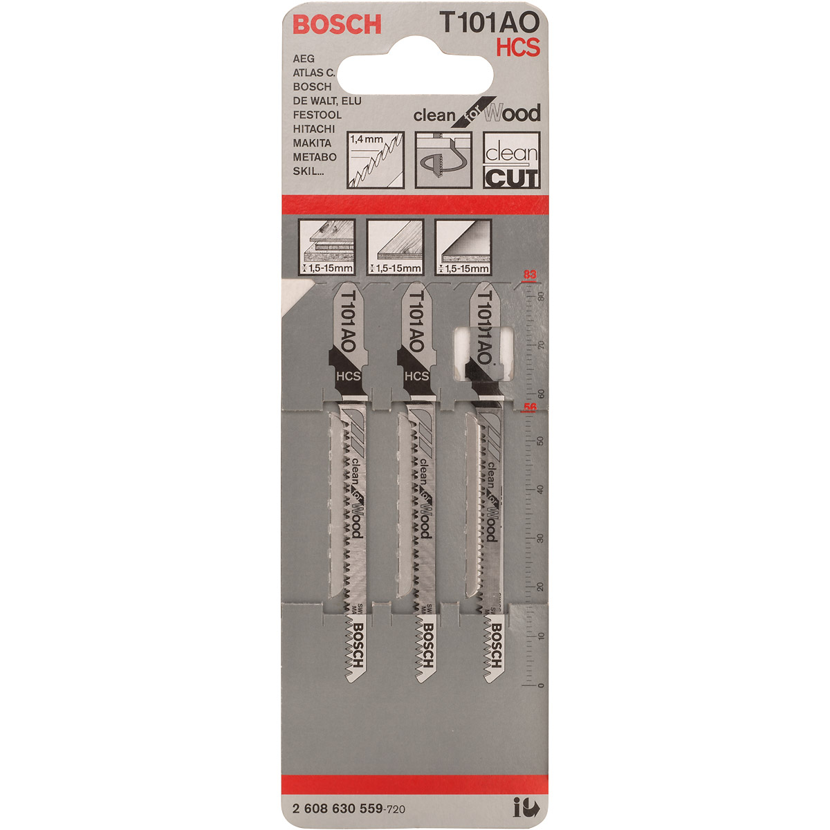 Bosch Stichsägeblatt T 101 AO für Weichholz, Sperrholz