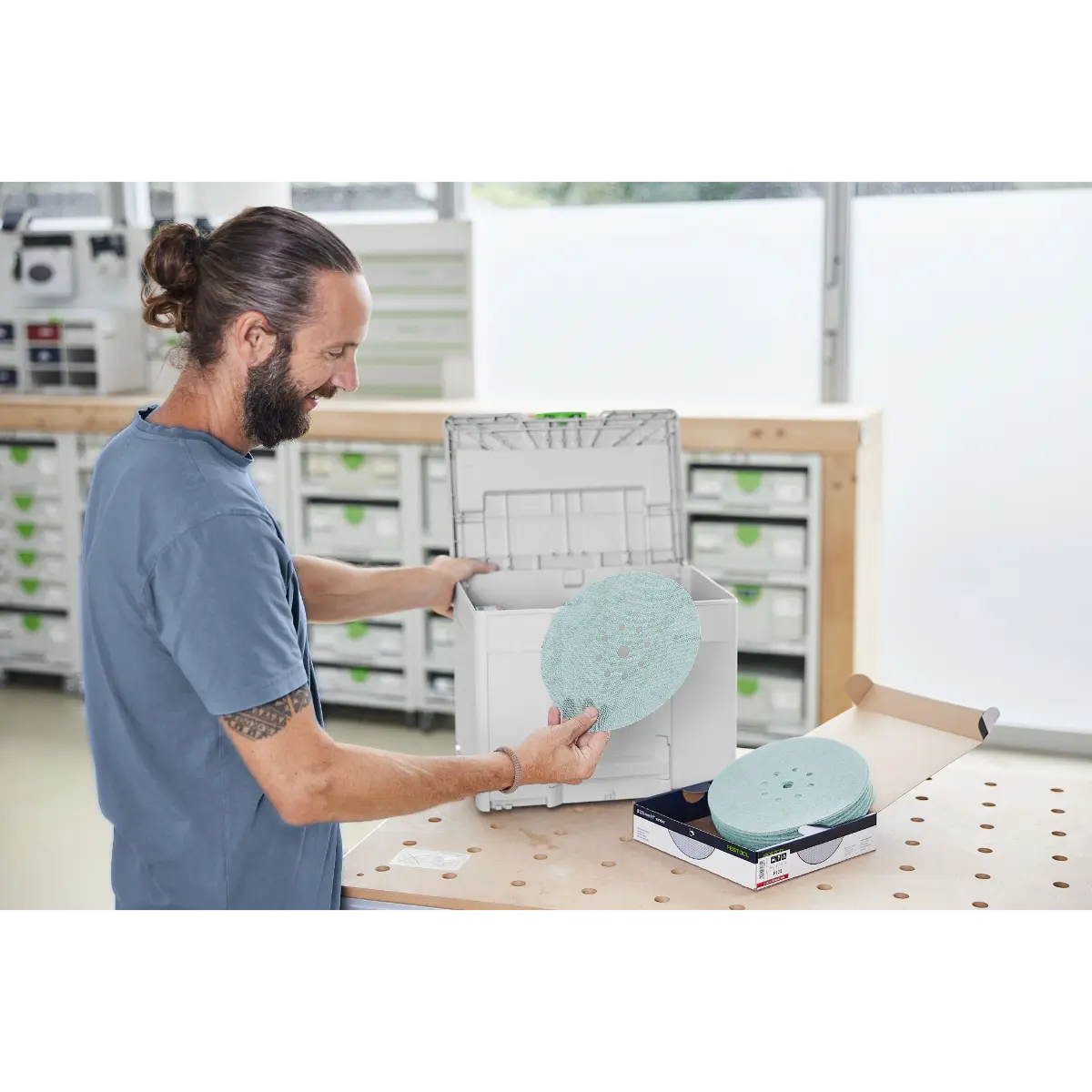 Festool Schleifmittel-Systainer³ Granat Net D225 GR NET SYS