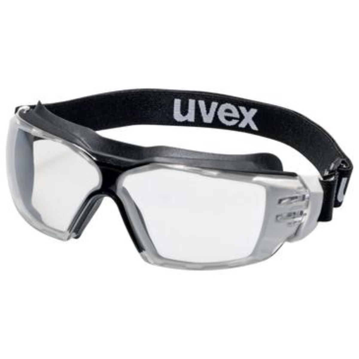 uvex pheos cx2 Bügelbrille innen beschlagfrei, außen extrem kratzfest & chemikalienbeständig wieß/schwarz (Retailverpackung)