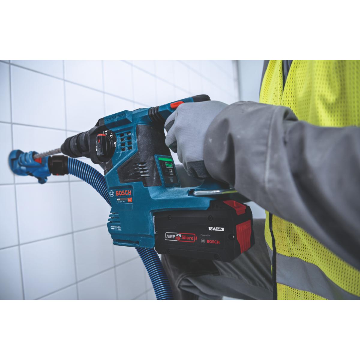 Bosch Bohrhammer mit SDS plus GBH18V-28F, 2x EXBA18V-80 in L-BOXX