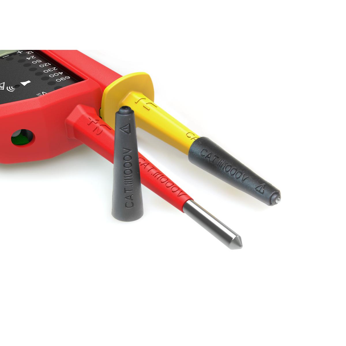 Wiha Spannungs- und Durchgangsprüfer eMobility 12 – 1.000 V AC, CAT IV mit 2x AAA-Batterien