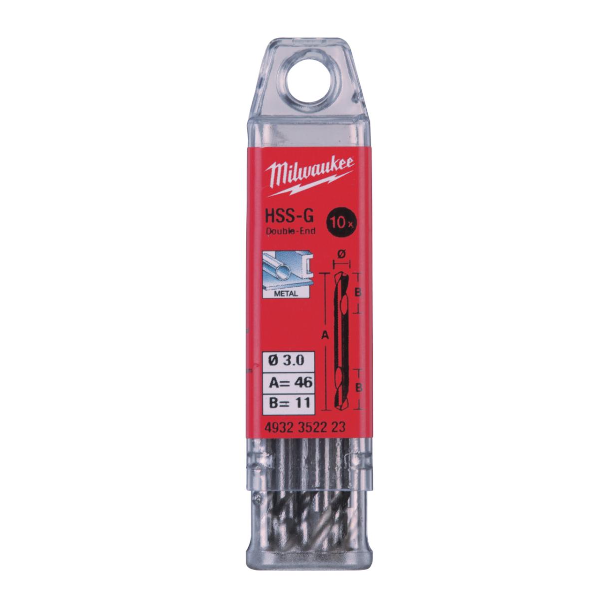 Milwaukee - METALLBOHRER HSS-G DOPPEL 3.0X46MM (10) - 4932352223
