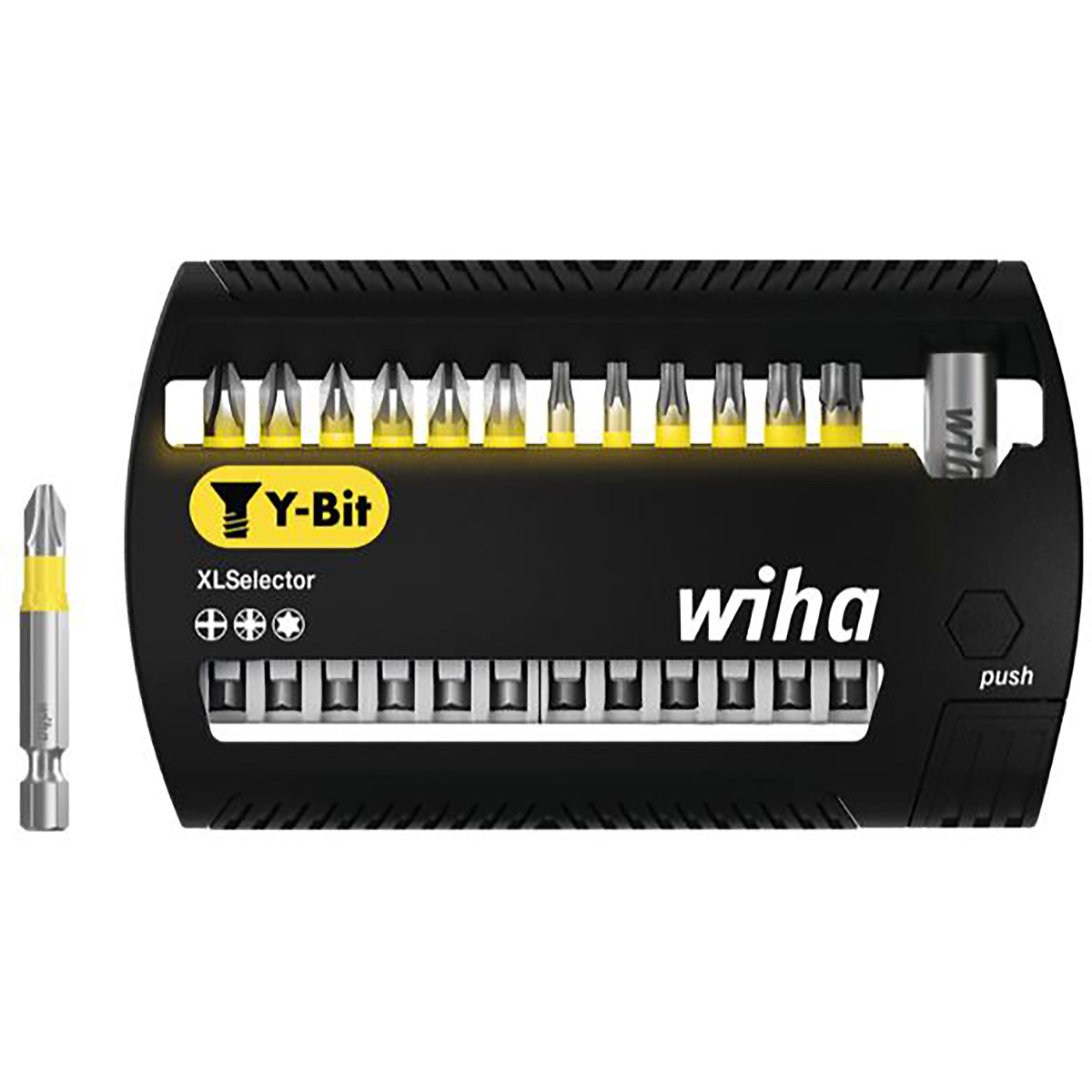 Wiha Bit Set XLSelector Y-Bit 50 mm Phillips, Pozidriv, TORX 13-teilges Set 1/4 zoll E6,3 - 6 Stück