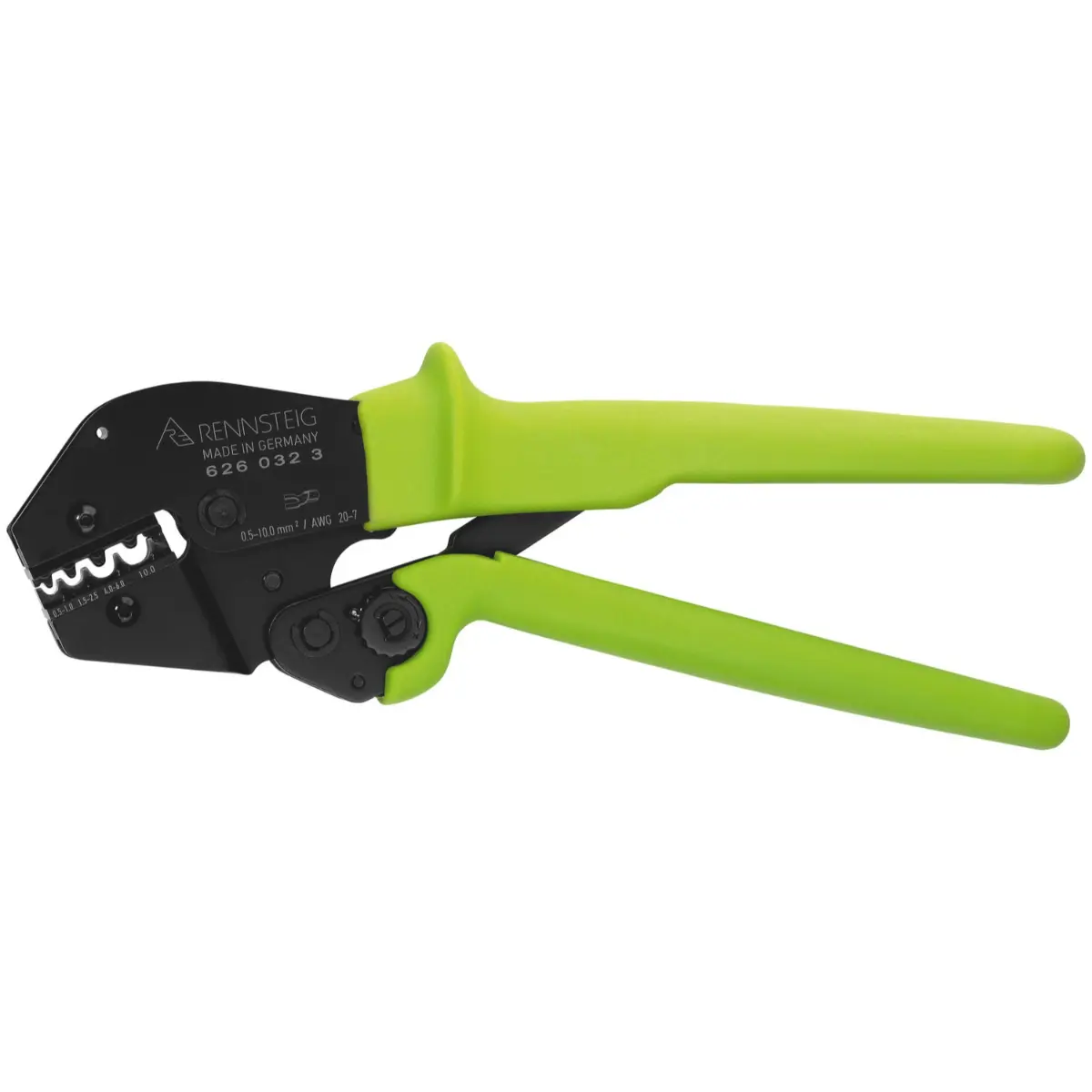 Rennsteig Crimpzange PEW 16 für unisolierte Verbinder und Stoßverbinder 0,5 - 10,0 mm²