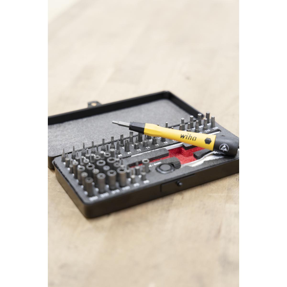 Wiha Micro-Bit Set ESD gemischt 65-teilges Set 4mm C4 in Box