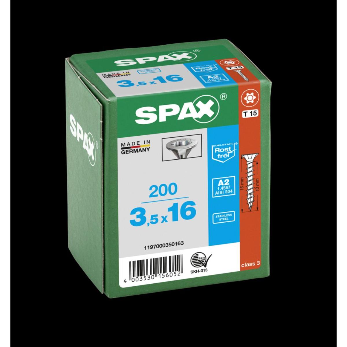 SPAX A2 Senkmultikopf T-Star Plus T15 Vollgewinde, 200 Stück