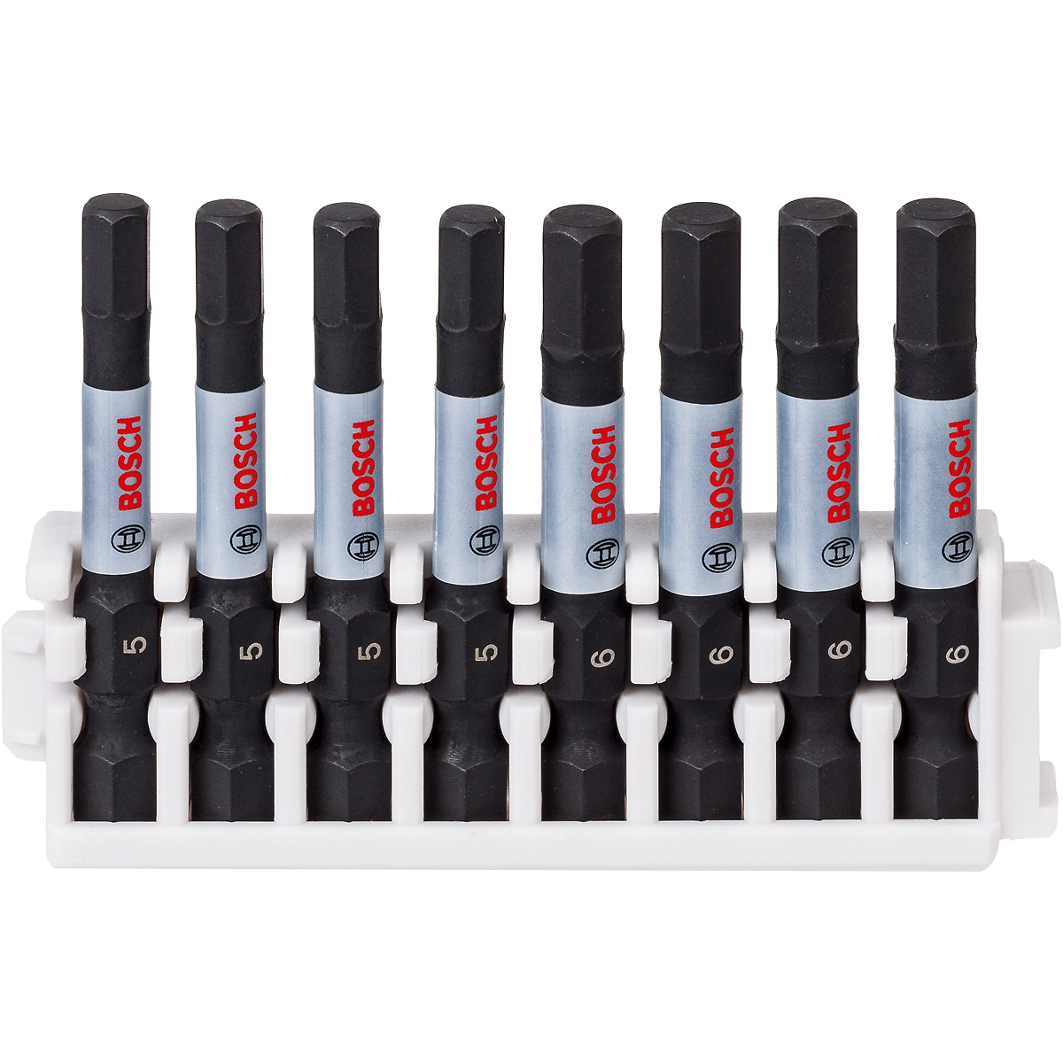 Bosch Schrauberbit-Set Impact Control, 8-teilig, 4 x H5, 4 x H6, 50 mm
