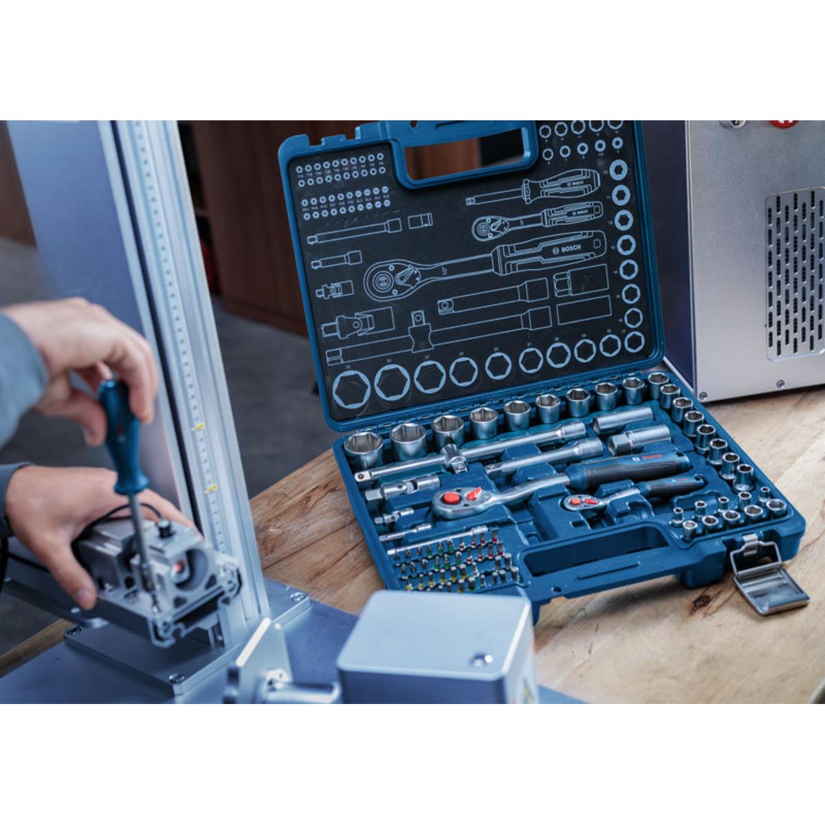 Bosch 1/4"- + 1/2"-Ratschen, 80-teilges Set