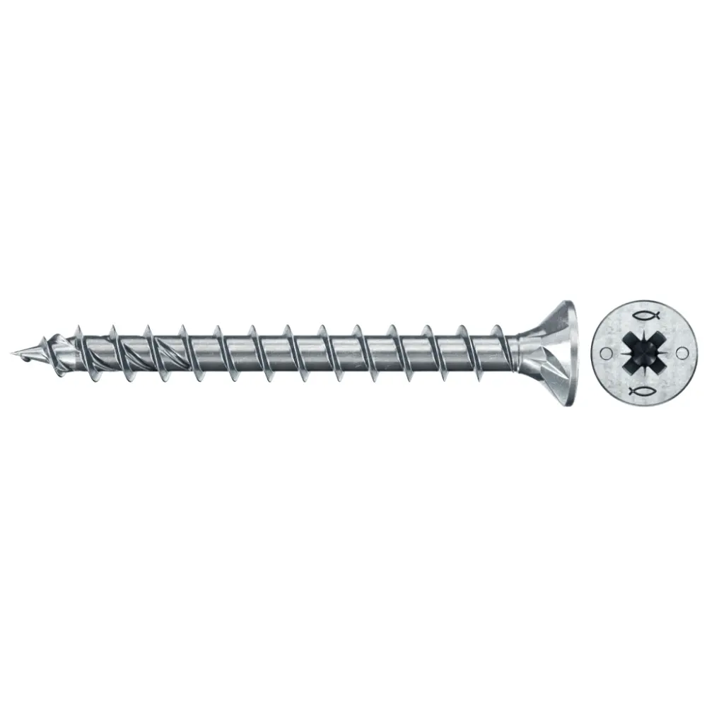Fischer Spanplattenschraube 5,0x60 PowerFast FPF II CZF BC, Senkkopf, Kreuzschlitz PZ, Vollgewinde