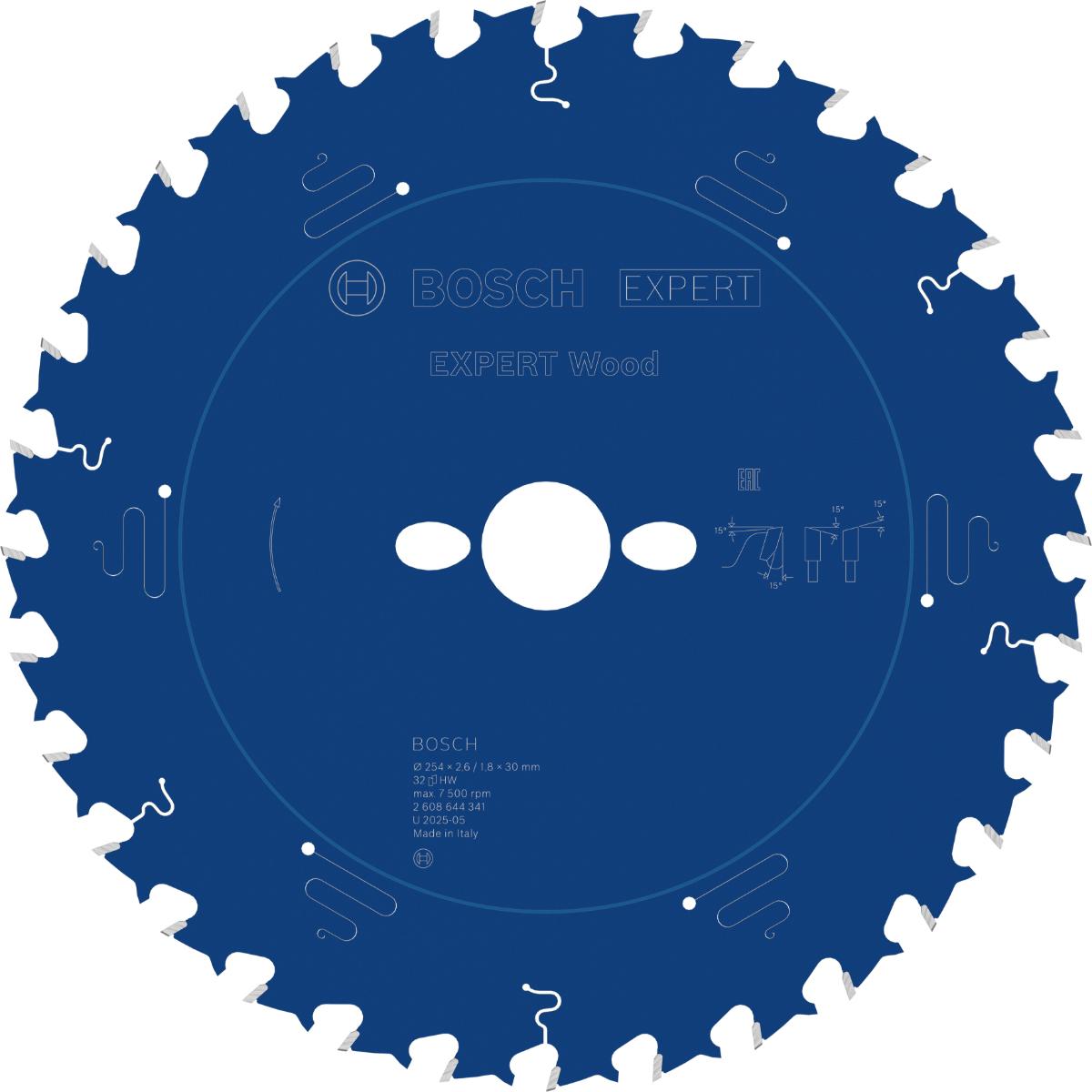 Bosch Kreissägeblatt Expert for Wood ø 254 mm