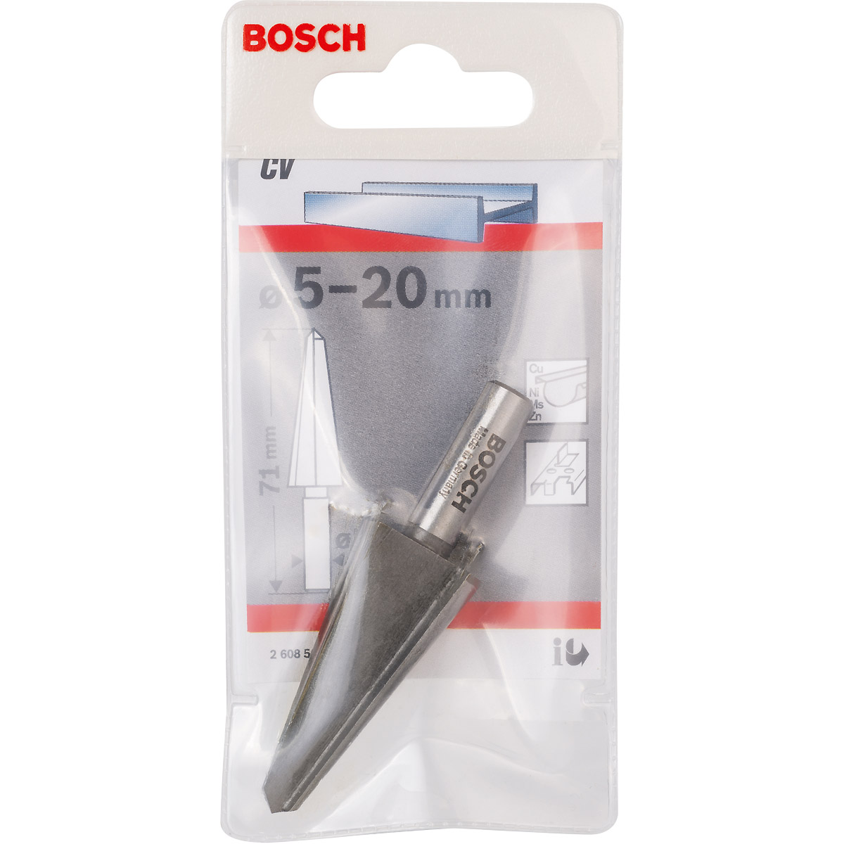 Bosch Blechschälbohrer Chrom-Vanadium, zylindrisch