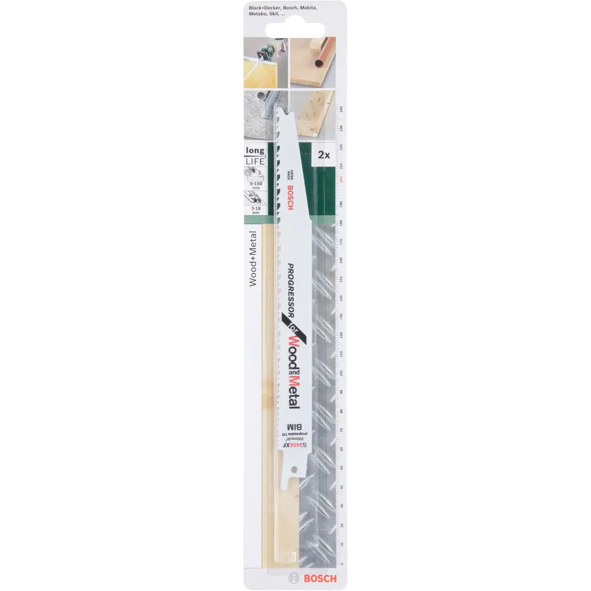 Bosch Säbelsägeblatt Bimetall, S 3456 XF Progressor for Wood and Metal