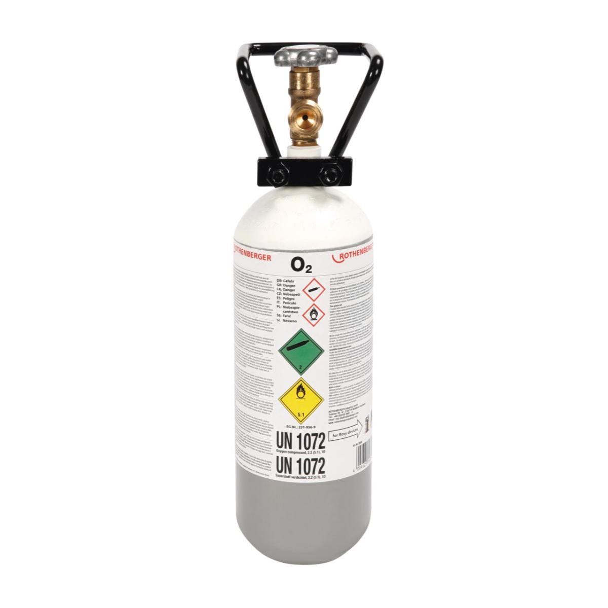 Rothenberger Sauerstoff - Stahlflasche, 2,0l gefüllt