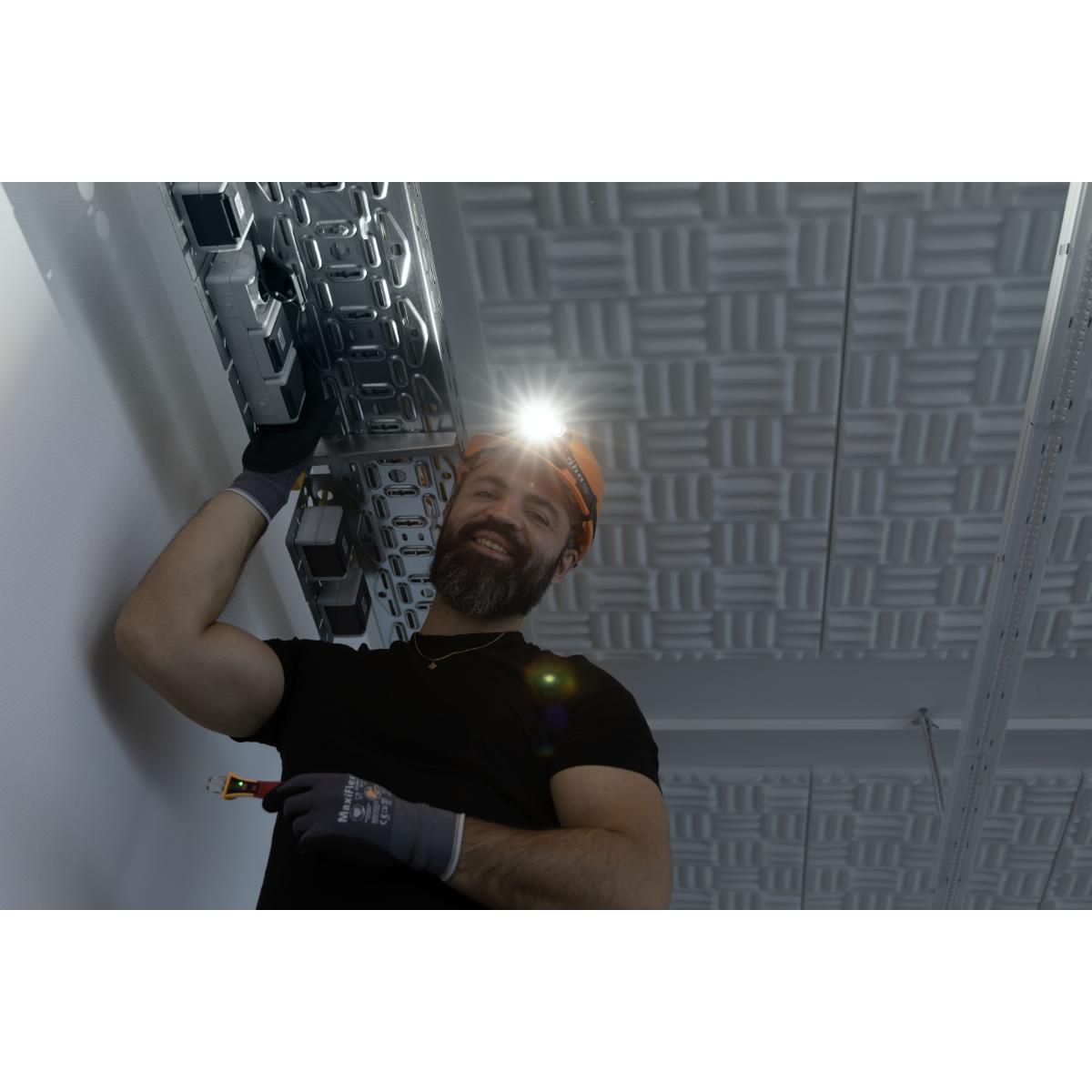 Wiha Stirnlampe 500 lm mit Bewegungssensor mit USB-C-Ladekabel