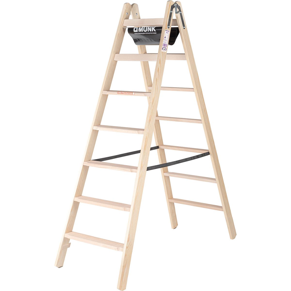 Munk Stufen-Stehleiter Holz