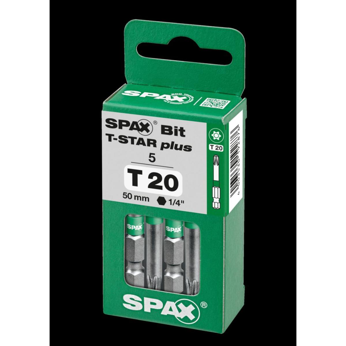 SPAX Bit T-Star Plus T20 50mm, 5 Stück