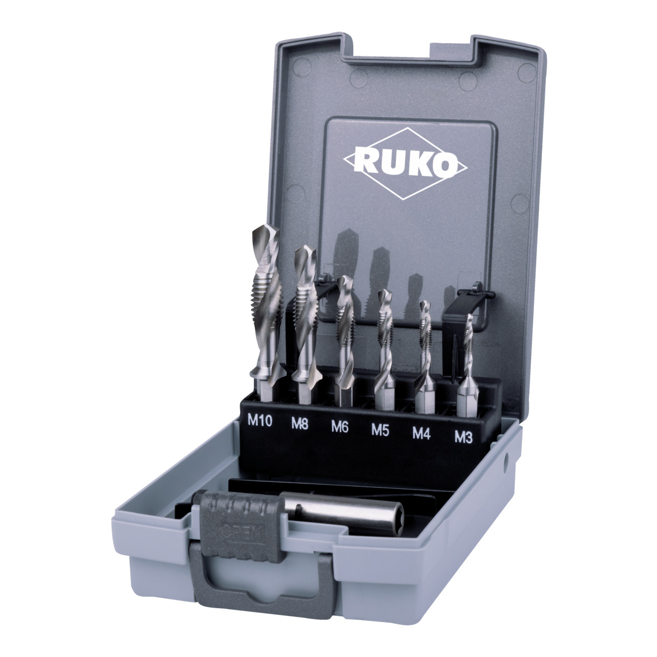 RUKO Kombi-Maschinengewindebohrer-Satz „kurz“ HSS - 7-tlg.