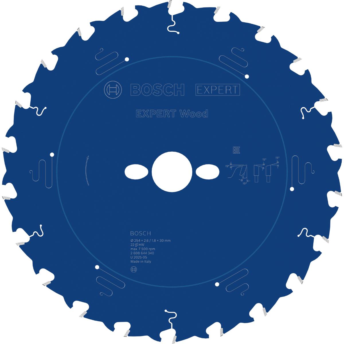 Bosch Kreissägeblatt Expert for Wood ø 254 mm