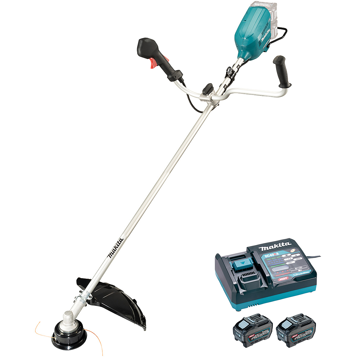 Makita Akku-Freischneider UR012GZ06 + Power Source-Kit 1911V6-0 (inkl. Schnellladegerät DC40RA + 2x