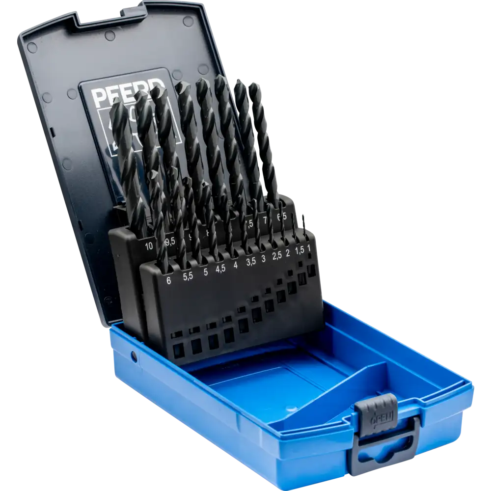 PFERD TOOLS Spiralbohrer-Set 19-tlg. STEEL HSSG N DIN 338 PFERD TOOLS Spiralbohrer-Set 19-tlg. STEEL HSSG N DIN 338