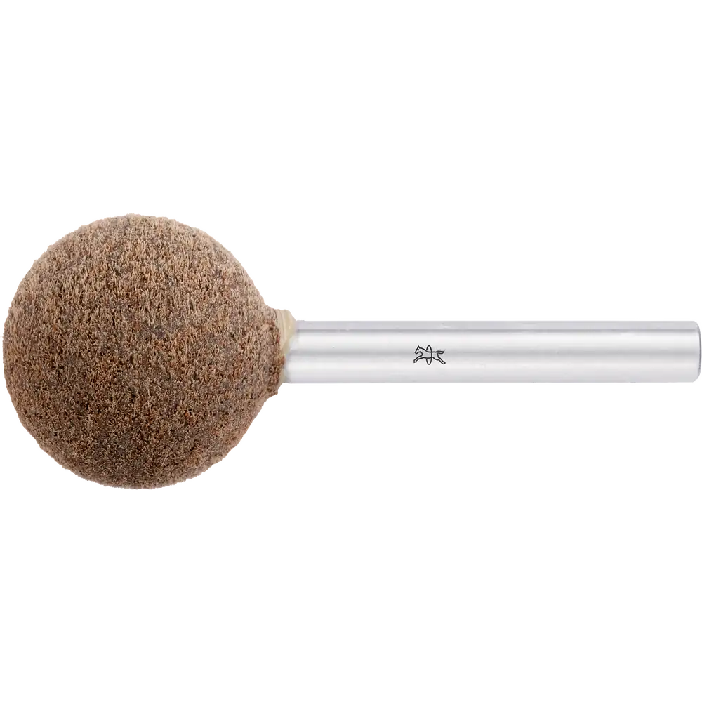 PFERD TOOLS POLINOX verpresster Vlies-Schleifstift Kugelform PNER Ø 15 mm Schaft-Ø 6mm Hart A Grob für Finish