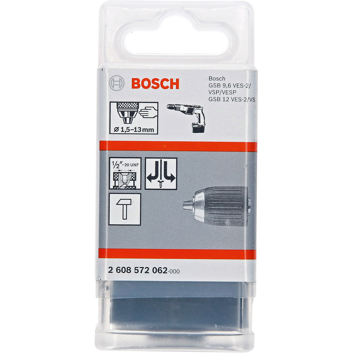 Bosch Schnellspannbohrfutter bis 16 mm, 2 bis 13 mm, 1/2 Zoll bis 20