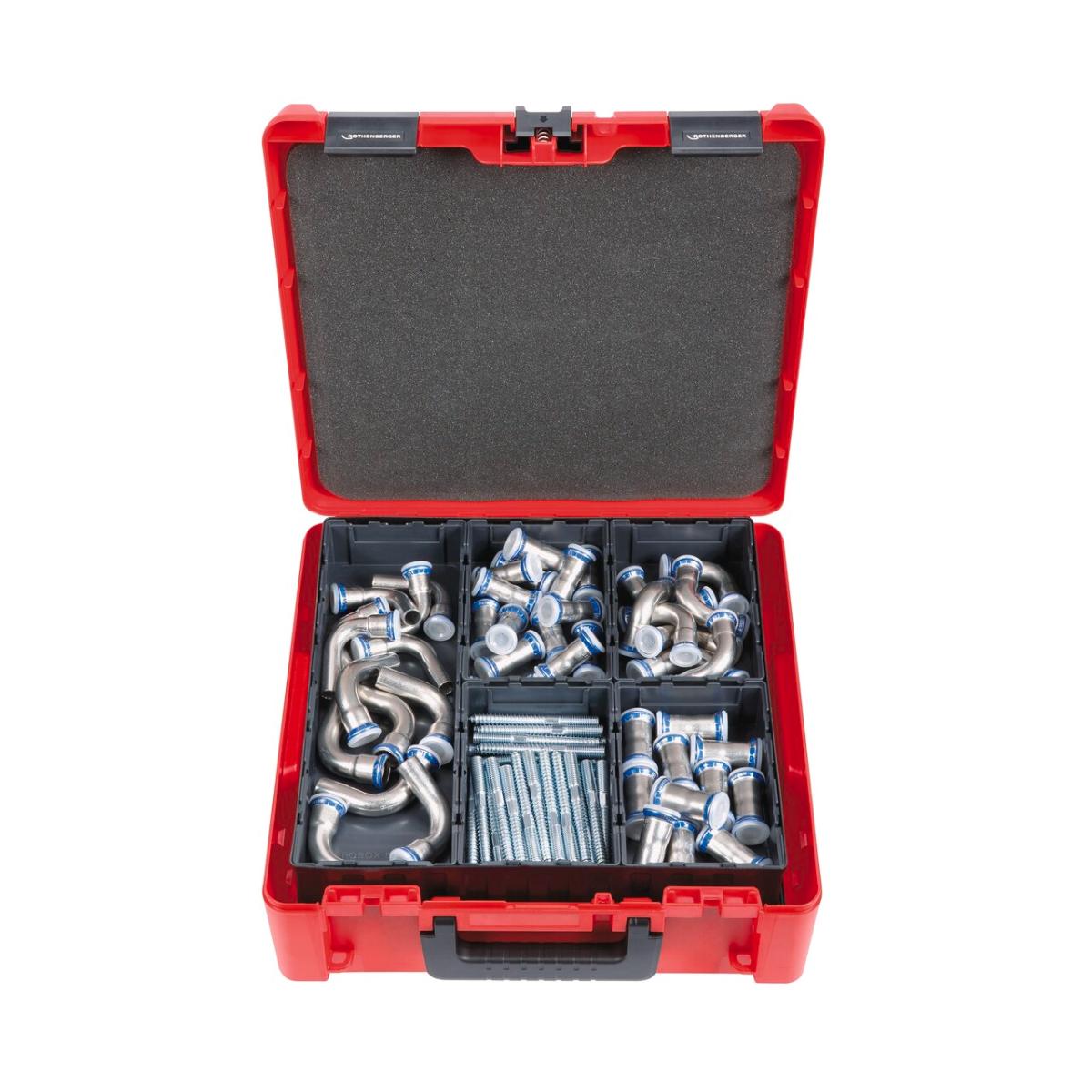 1300003335ro Rothenberger Werkzeugkoffer ROCASE 4414 rot ohne Einlage mit BA - Halter