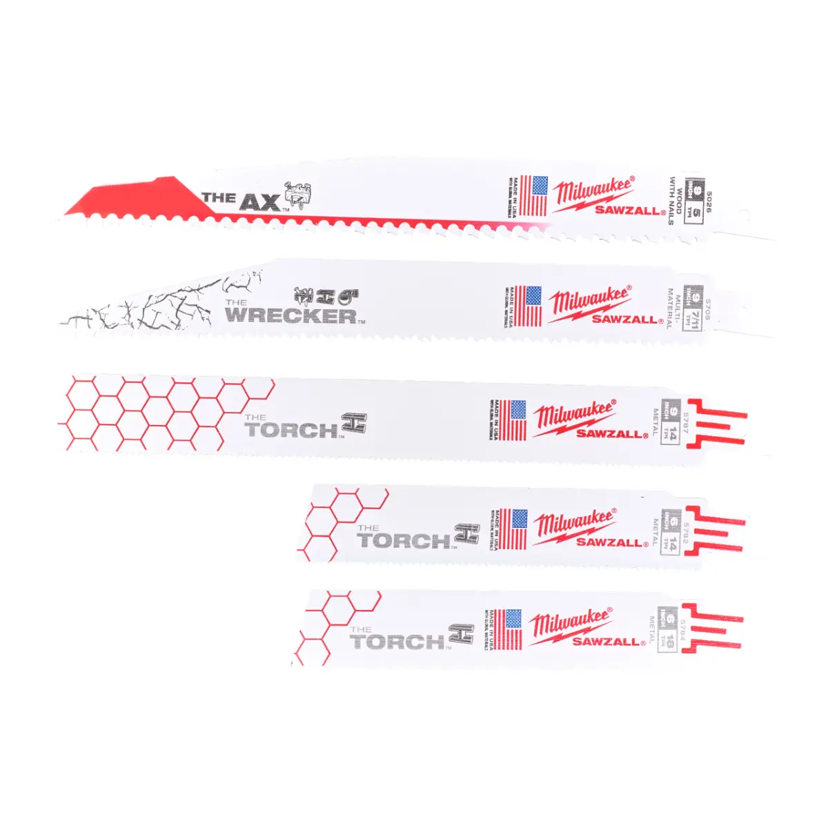 Milwaukee Säbelsägeblattset 5-teilig