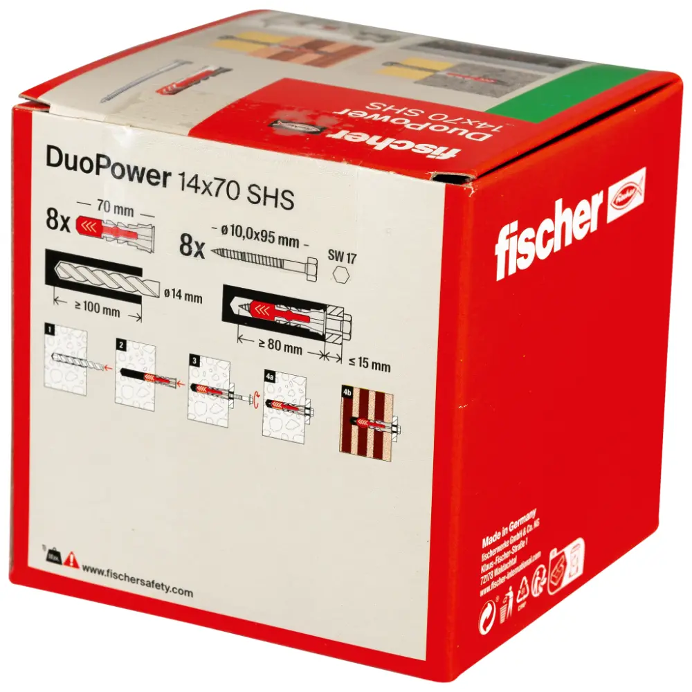 Fischer Universaldübel DuoPower 14x70 S mit Schraube