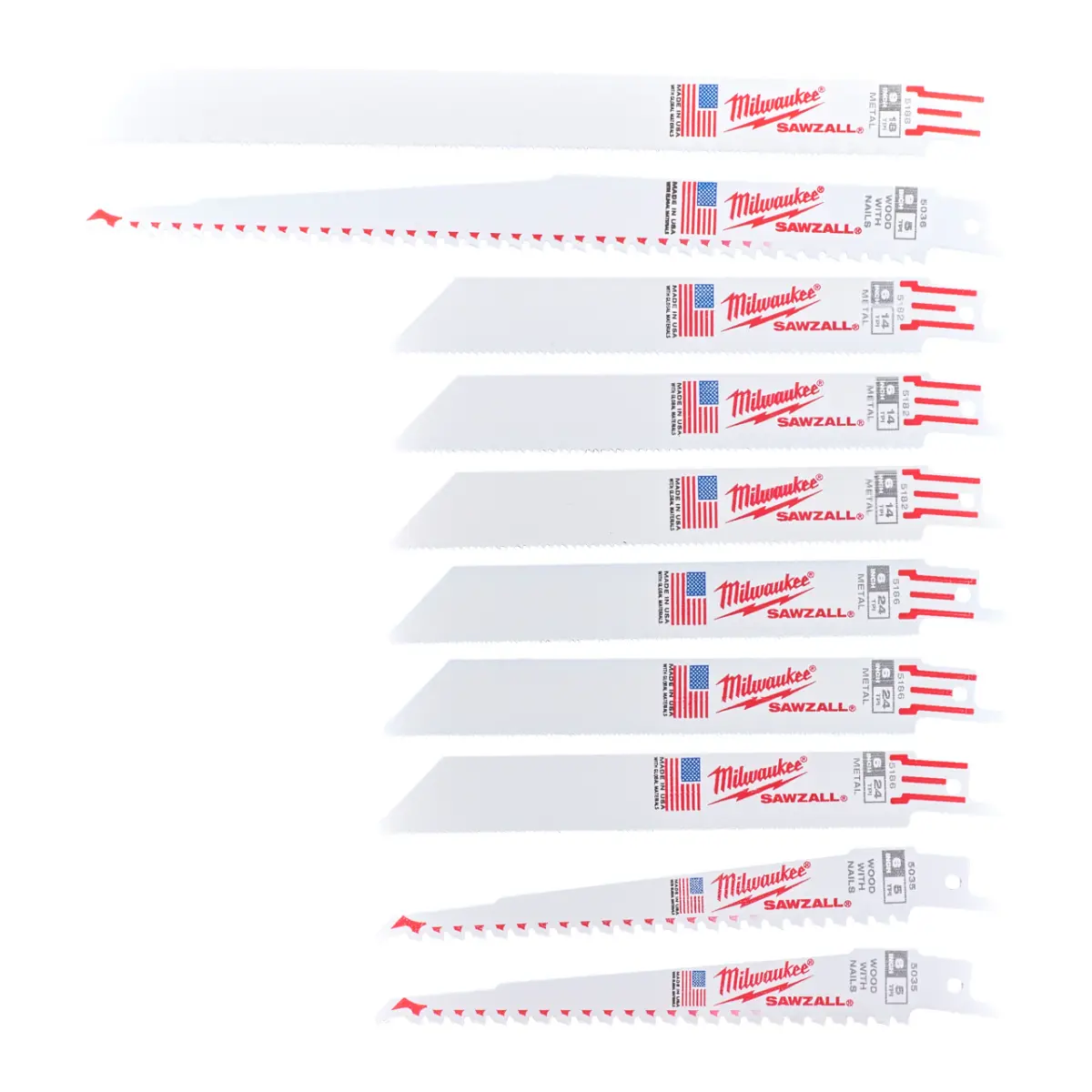Milwaukee Säbelsägeblattset 10-teilig
