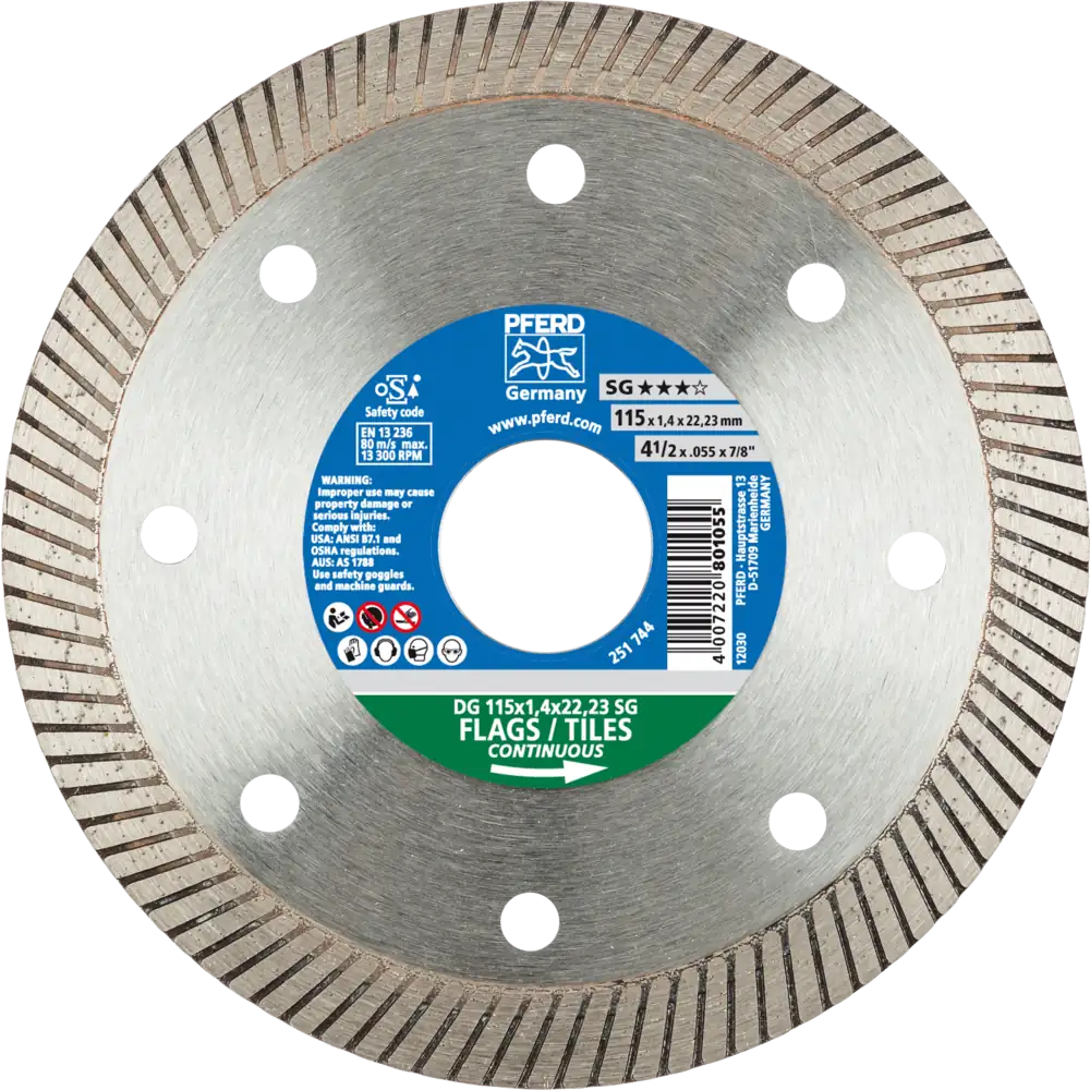 PFERD TOOLS Diamant-Trennscheibe DG SG zum Trennen von Fliesen