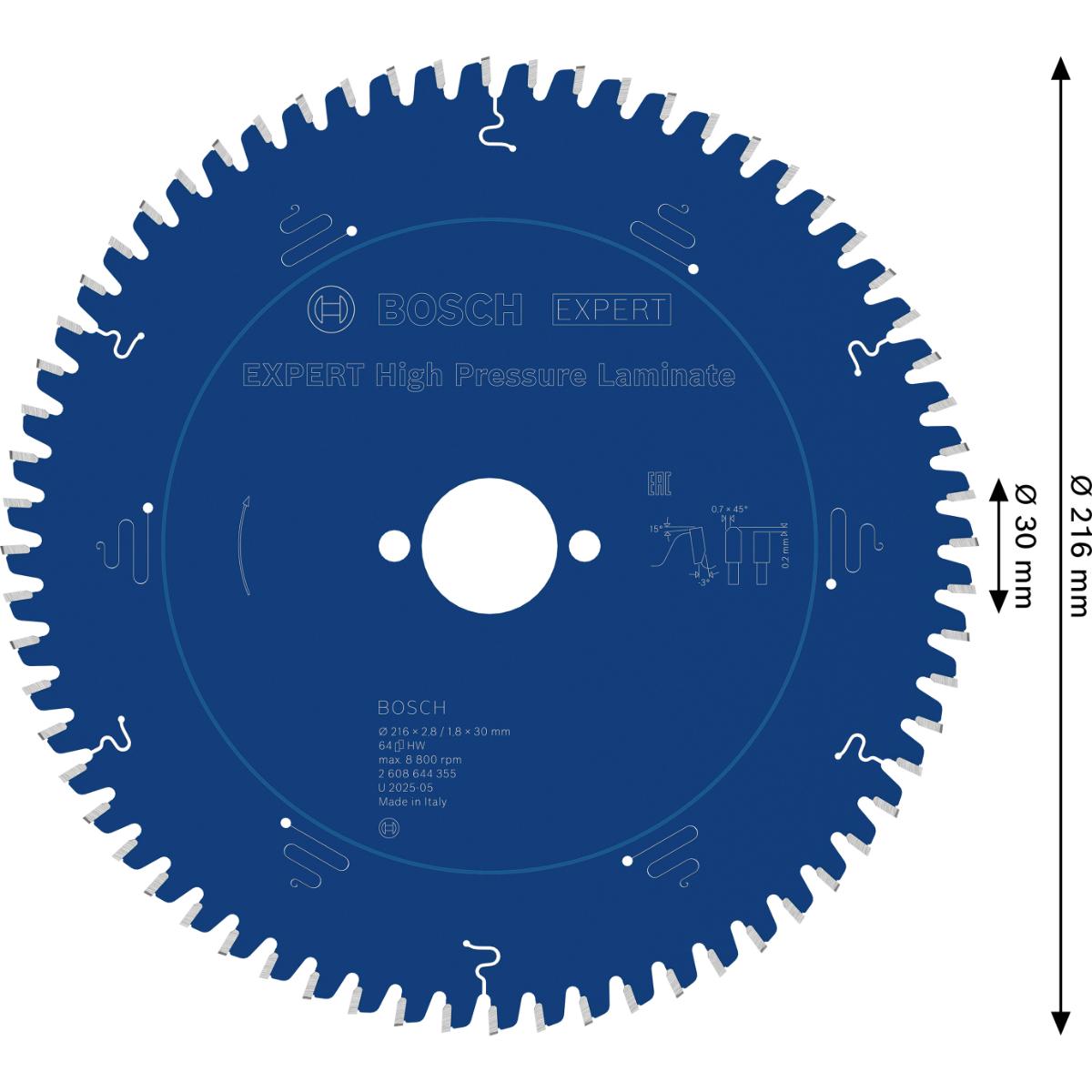 Bosch Kreissägeblatt Expert for High Pressure Laminate