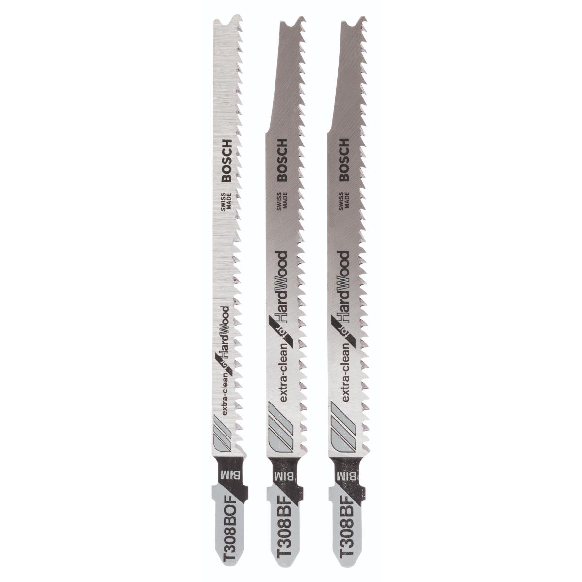 Bosch Stichsägeblatt-Set Einnockenschaft T 308 BF (2x), T 308 BOF, 3-tlg.